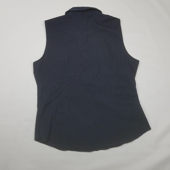 Tommy Hilfiger sleeveless collar button up blouse - Picture 2 of 5